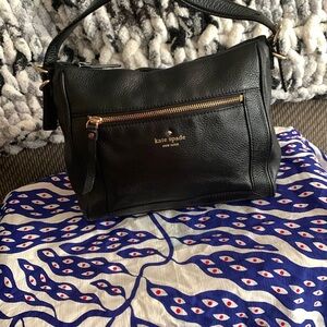 Kate Spade Black Shoulder Bag with  Gold Accents